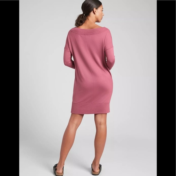 Athleta Victorian Berry Studio Barre Sweater Dress 2.0 - Picture 2 of 8